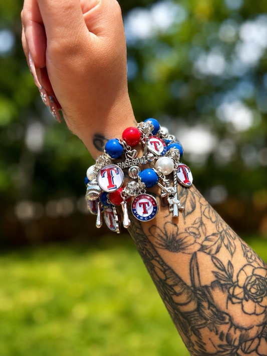 TEXAS RANGERS CHARM BRACELET