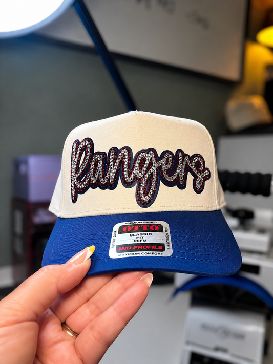 Rangers Rhinestone Trucker Hat