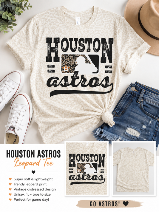Houston Astros Leopard Tee
